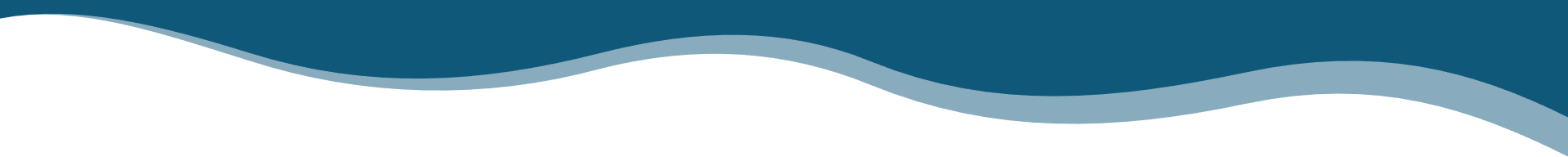 Two wavy horizontal lines, blue above green, resembling waves or hills.