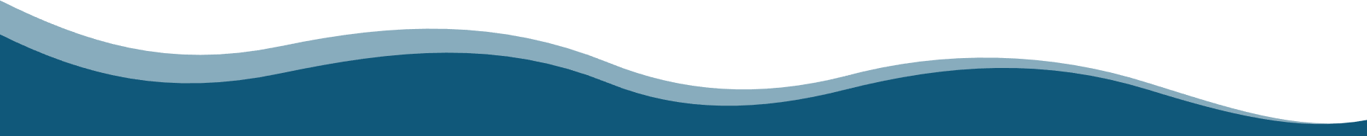 Wavy blue shape above a wavy green shape, resembling abstract waves.